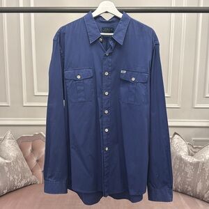 POLO RALPH LAUREN BEACH TWILL MEN BUTTON DOWN SHIRT SIZE XXL